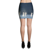 Whales in Silver Bay Mini Skirt - 57 Peaks